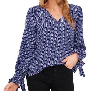 CeCe | Blue Blossom Top Size Small NWT